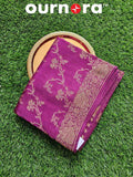 O11B002 - BANARASI SAREE WITH FLORAL ZARI