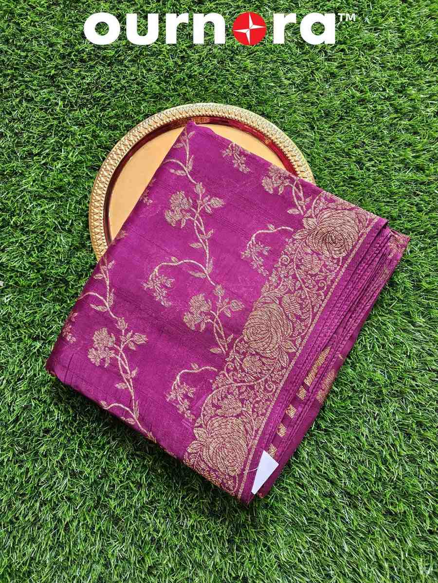 O11B002 - BANARASI SAREE WITH FLORAL ZARI