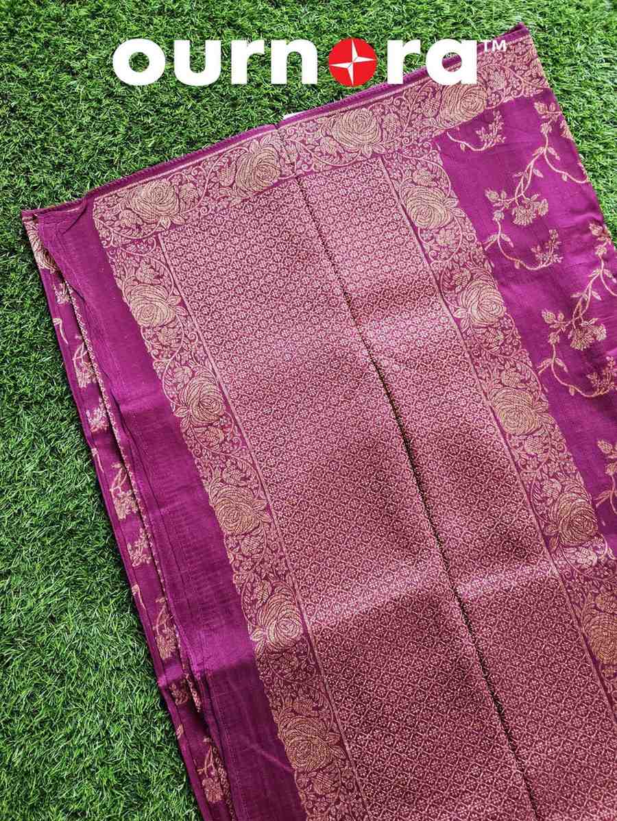 O11B002 - BANARASI SAREE WITH FLORAL ZARI