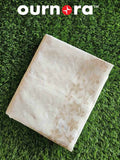 O11Q001- Pure White Organza Saree with Golden Border